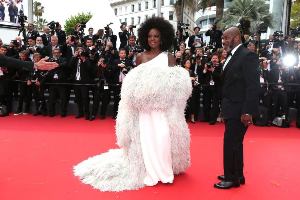 Viola Davis and Julius Tennon attend the "Monster" red carpet