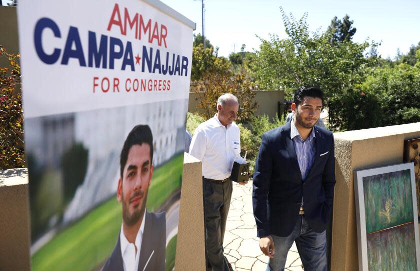 ESCONDIDO-CA-SEPTEMBER 9, 2018: Ammar Campa-Najjar arrives at a Meet and Greet in Escondido on Sunday, September 9, 2018. (Christina House / For The Times)