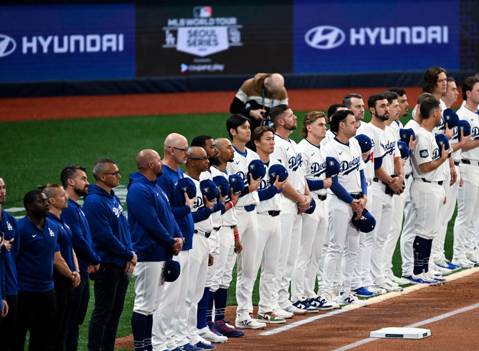 洛杉磯道奇前進韓國，即將展開海外開幕賽。（Photo by Gene Wang/Getty Images）