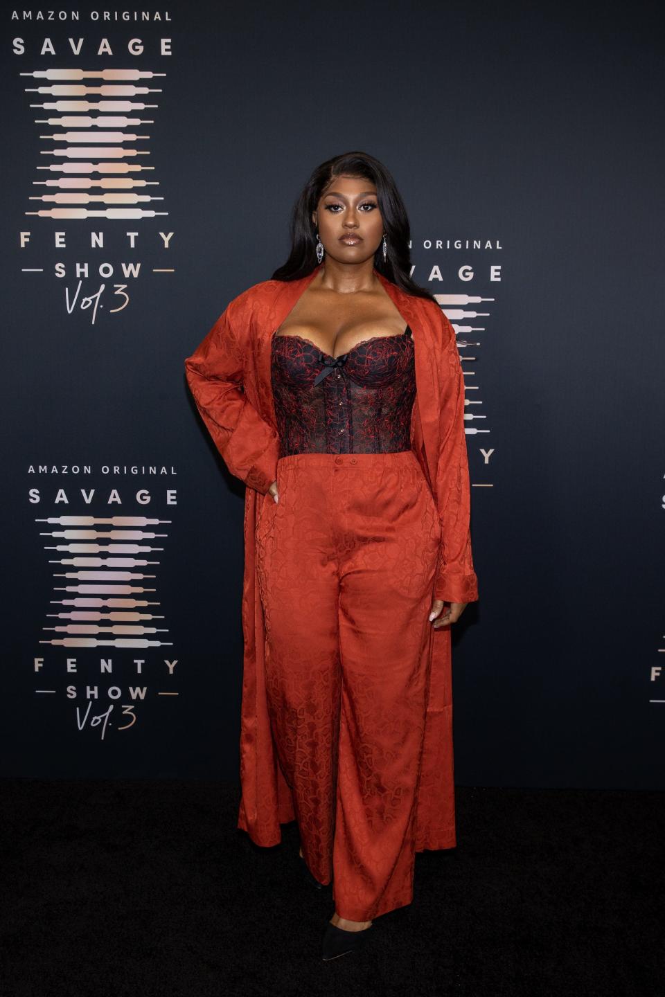 Jazmine Sullivan attends the premiere of Savage x Fenty Vol 3.