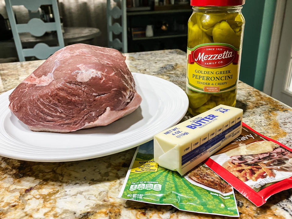 The ingredients for Mississippi Pot Roast are simple, as is the preparation. (Terri Peters/TODAY)