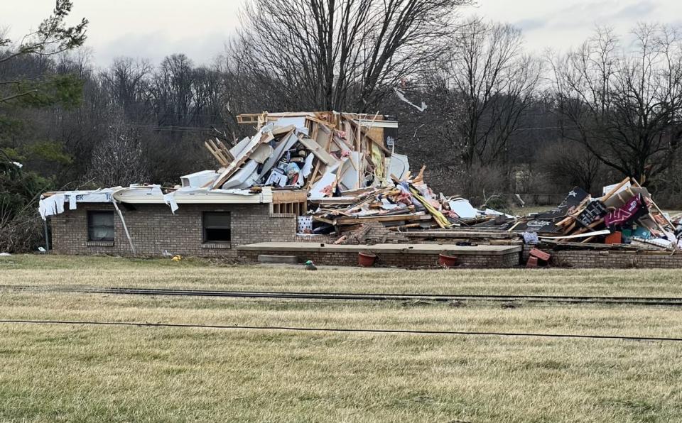 Mitchell Road damage (Springfield Township.)