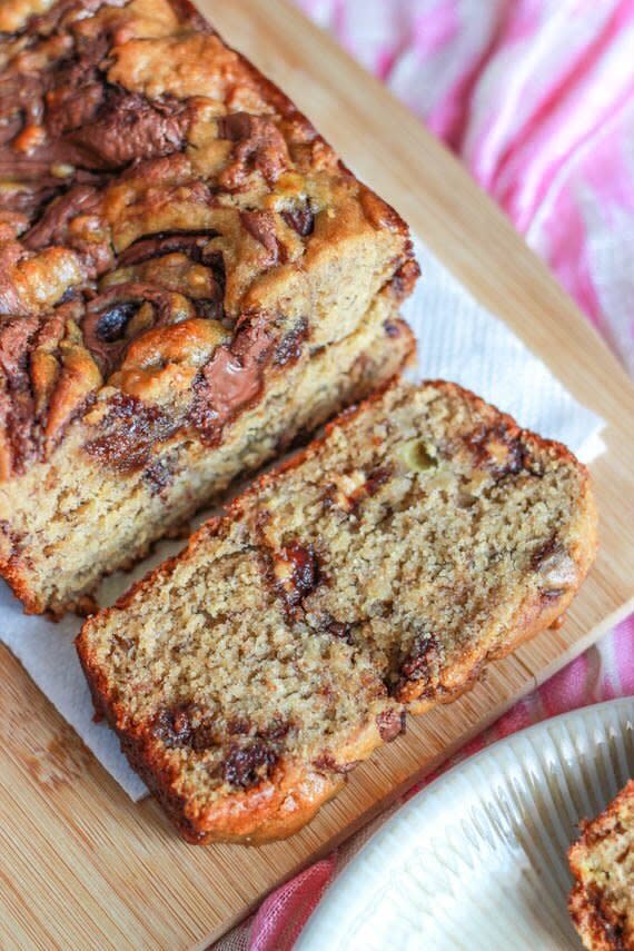 <a href="https://sallysbakingaddiction.com/nutella-swirled-peanut-butter-banana-bread/" target="_blank" rel="noopener noreferrer"><strong>Get the Nutella Swirl Peanut Butter Banana Bread recipe from Sally's Baking Addiction</strong></a>