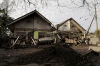 Aftermath of the eruption of Mount Semeru volcano in Curah Kobokan, Indonesia