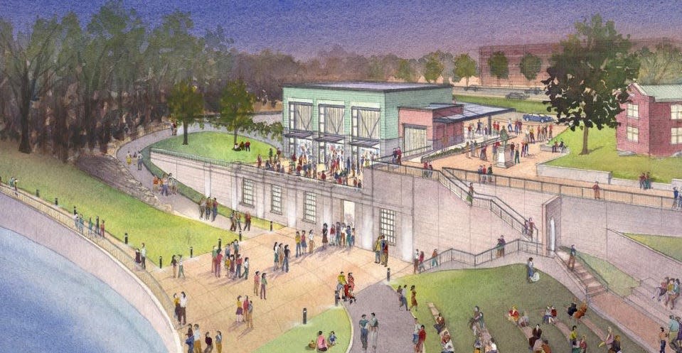 A rendering of the plans for the Paterson Great Falls.