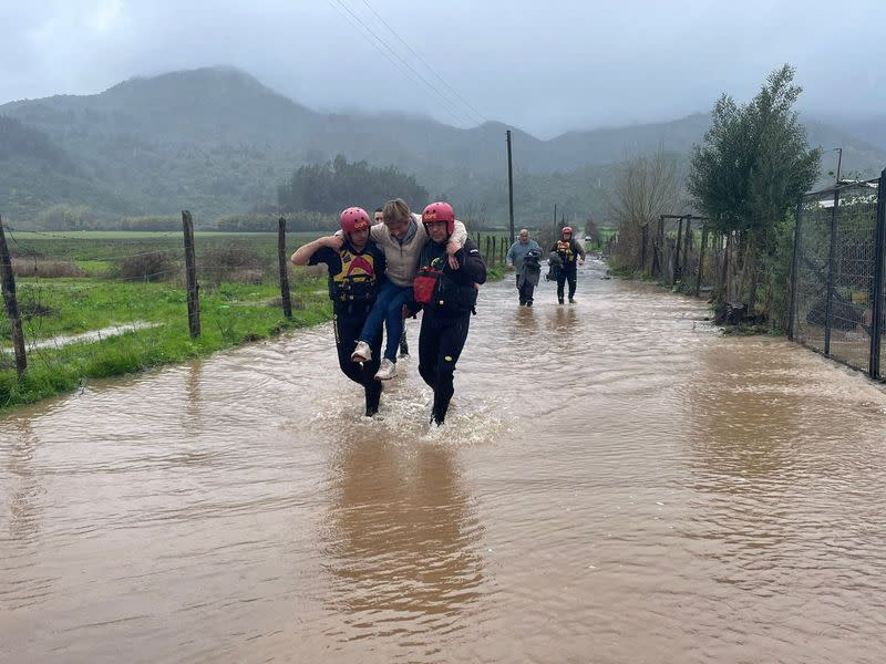 Heavy rains hit Chile's central-south areas, Maule