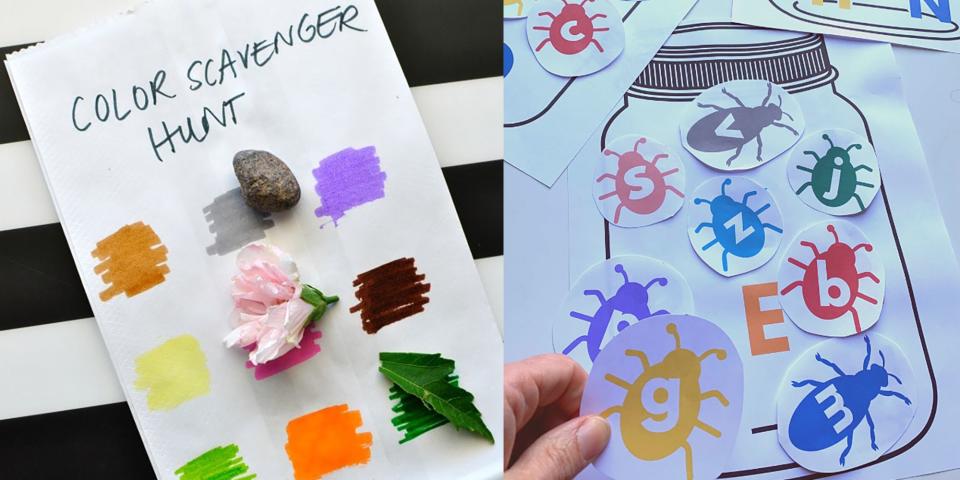 This Easy Scavenger Hunt Gets Kids Hunting for Items by Color