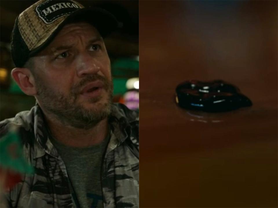 Tom Hardy as Eddie Brock in the end-credits scene of "Spider-Man: No Way Home."