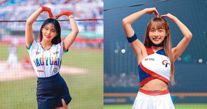 林襄（右）是樂天女孩的超人氣成員，擁有甜美的笑容、傲人的身材，每次亮相都掀起熱議；李多慧（左）被封為「韓國啦啦隊女神」，長相甜美、舞蹈實力更是厲害。（翻攝自李多慧IG、悍創運動行銷臉書）