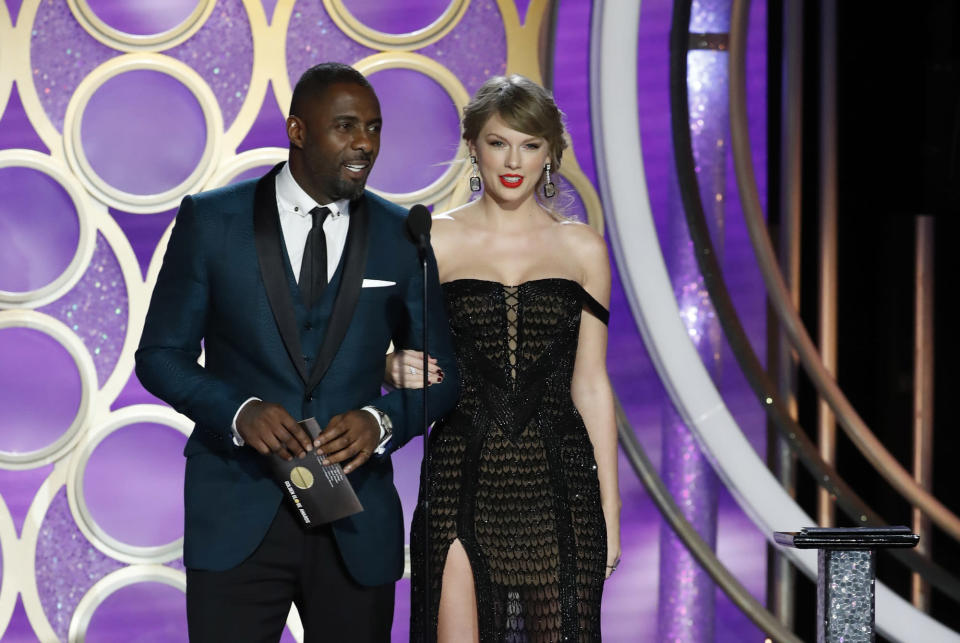Taylor Swift and Idris Elba (Photo: Paul Drinkwater/NBCUniversal via Getty Images)