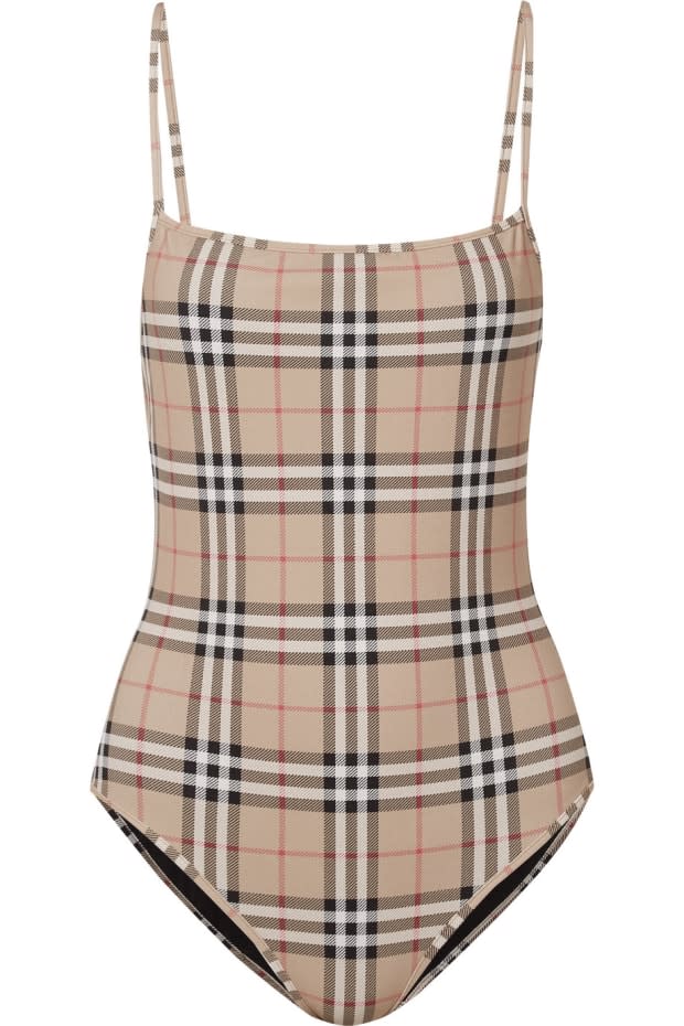 <p><strong>Burberry Checked Swimsuit, $190 (from $380), <a href="https://rstyle.me/+waeHWJwXAVXAGJOzrGlNdg" rel="nofollow noopener" target="_blank" data-ylk="slk:available here;elm:context_link;itc:0;sec:content-canvas" class="link ">available here</a>:</strong> My ultimate summer wardrobe staple is a one-piece swimsuit that can easily double as a bodysuit under denim shorts or a skirt. This option in Burberry's classic plaid will likely be in heavy rotation for years to come.</p>