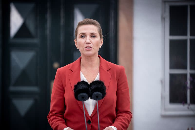 FOTO DE ARCHIVO-La primera ministra de Dinamarca, Mette Frederiksen, en Copenhague