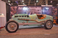 <p>Making its first trip to SEMA, Orange, California-based Hot-Rod Chavik is displaying this road-legal IndyCar recreation that was completed in 2016 and later imported to the US when the family relocated from Bohemia, Czechia. The original was built and raced by Phil ‘Red’ Shafer at the Indy 500 in the 1930s.</p>