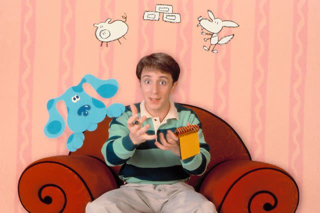 <p>Nickelodeon/Everett</p> Steve Burns in 'Blue's Clues'