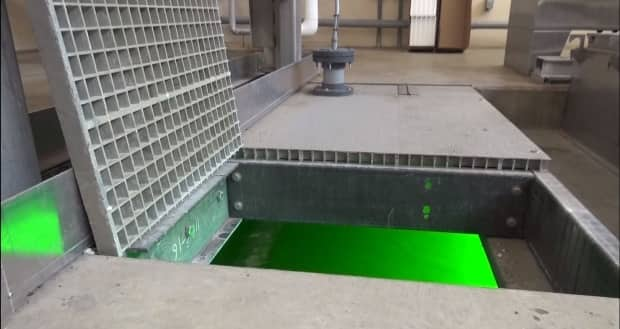 A look at the UV filtering system used at the City of Saskatoon's wastewater treatment plant. (Submitted by the City of Saskatoon - image credit)