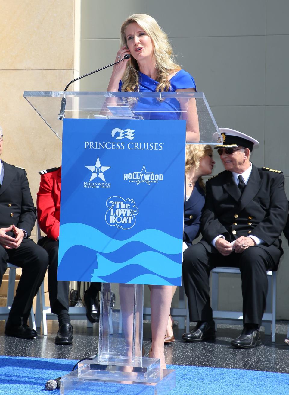Jan Swartz, president of Princess Cruises, attends a ceremony honoring the "The Love Boat" with the Hollywood Walk Of Fame Honorary Star Plaque on May 10, 2018 in Hollywood, California.