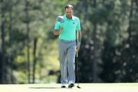 Sergio Garcia of Spain walks up onto the 18th green during first round play of the 2018 Masters golf tournament at the Augusta National Golf Club in Augusta, Georgia, U.S., April 5, 2018. REUTERS/Lucy Nicholson