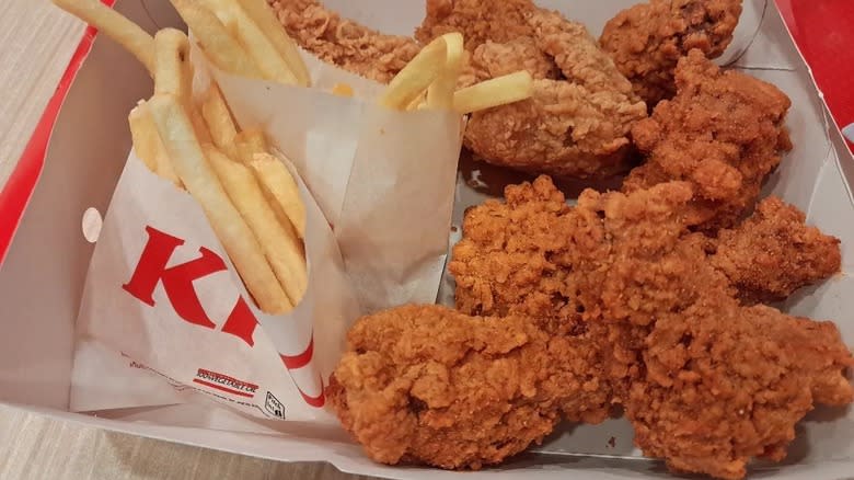 Zabb chicken and fries KFC Thailand