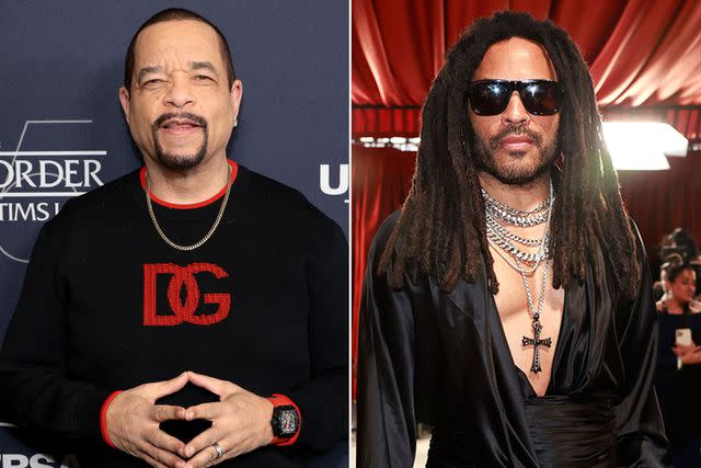 <p>getty (2)</p> Ice-T, Lenny Kravitz