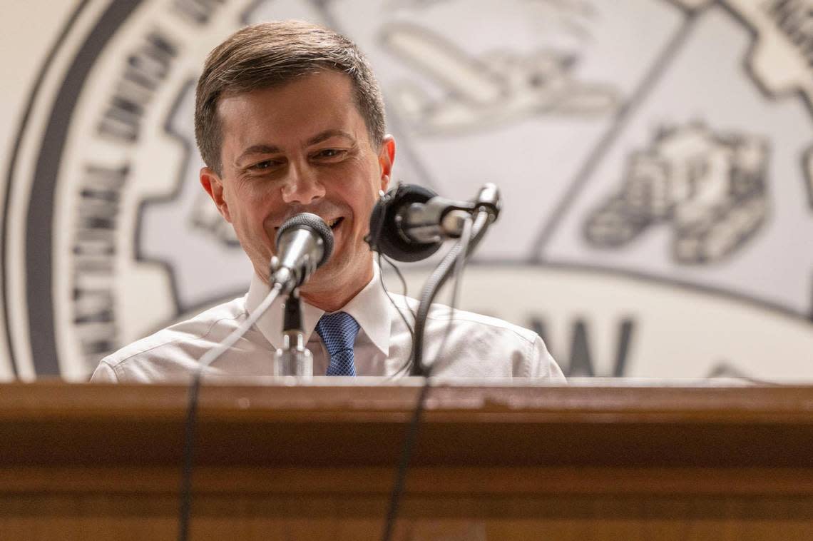 U.S. Transportation Secretary Pete Buttigieg, at an October appearance in Kansas City, Kansas.