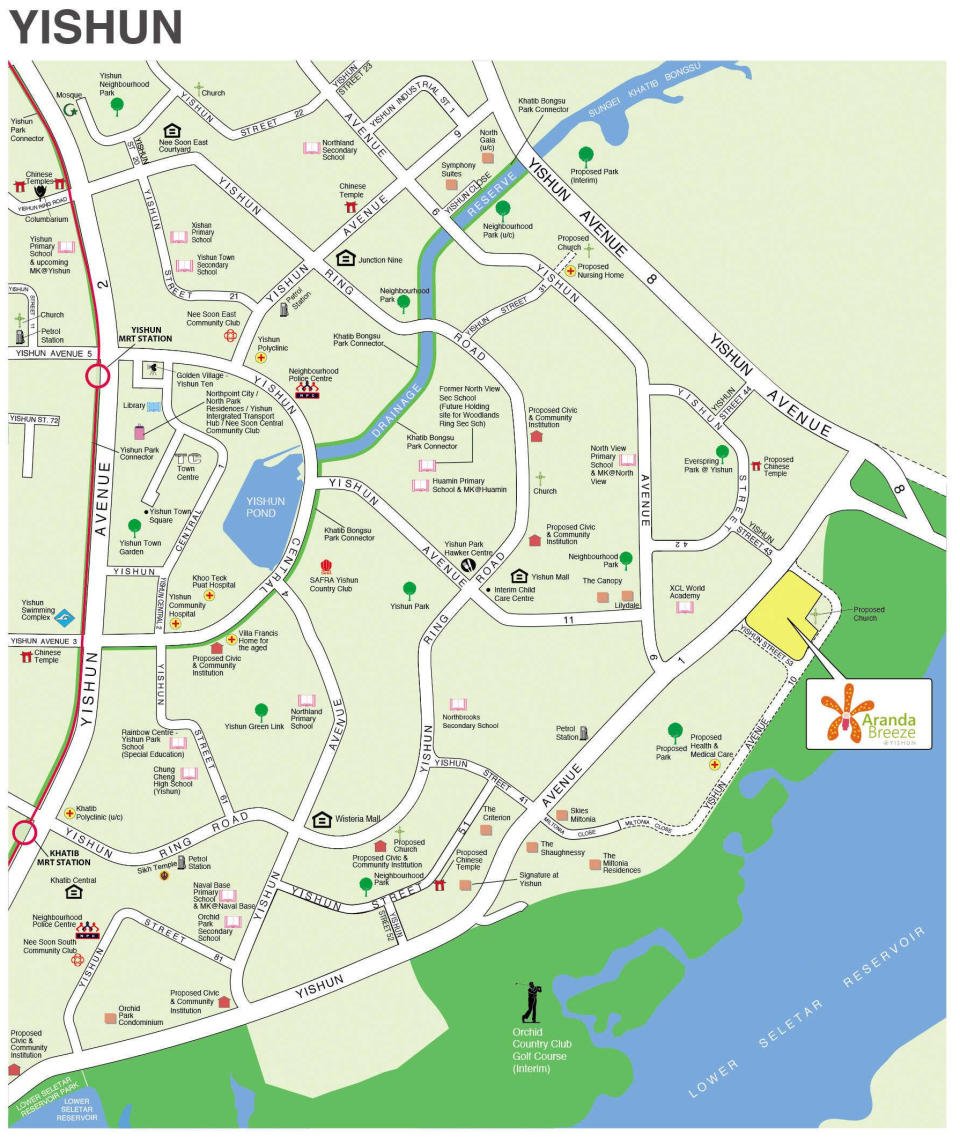 Location of the Aranda Breeze BTO Yishun Nov 2022 flats bounded by Yishun Avenue 1 and Yishun Street 53. Source: HDB