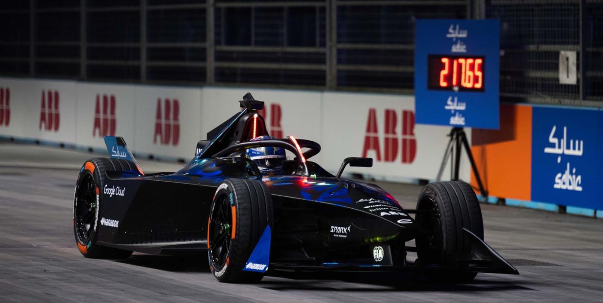 tuesday 25th july 2023, excel, london genbeta x formula e world indoor land speed record atttempt photo by simon gallowaylat images