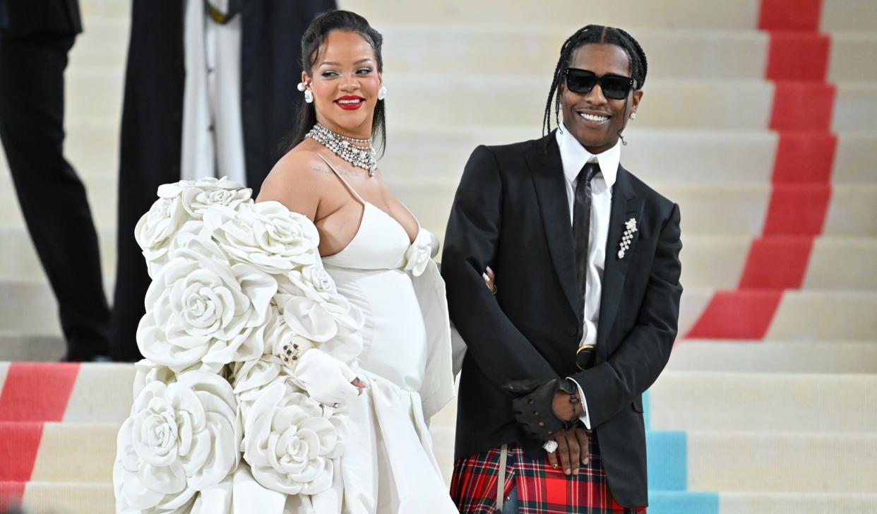  Rihanna and A$AP Rocky at the 2023 Met Gala. 