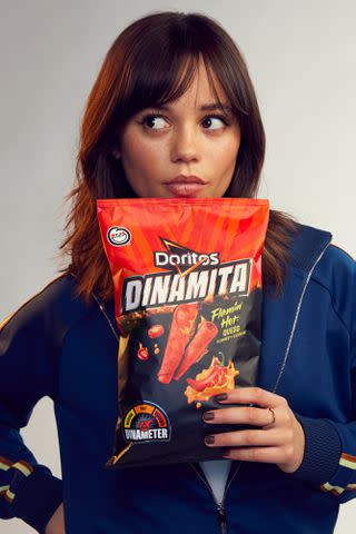 <p>Frito-Lay</p> Jenna Ortega stars in Doritos Super Bowl commercial 2024.