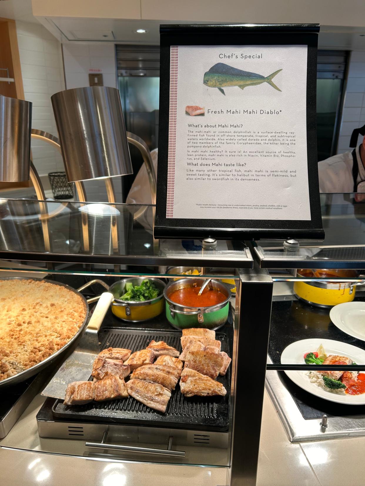 Mahi-mahi served at the Lido Deck.