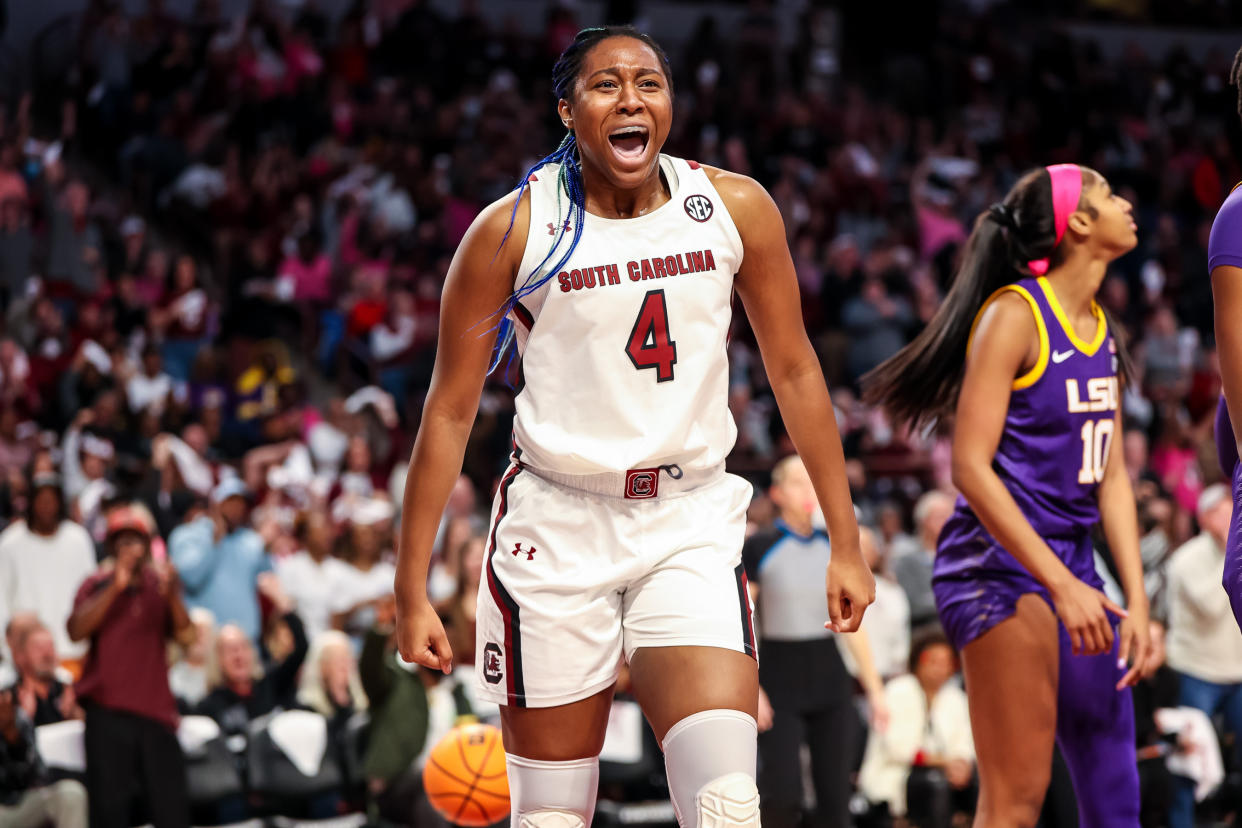 South Carolina is undefeated this season. Will Aliyah Boston and Co. stay perfect in the tournament? (Jeff Blake-USA TODAY Sports)
