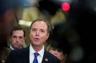 House Impeachment Manager Rep. Schiff (D-CA) speaks to the mediaas the Trump impeachment trial continues in Washington.