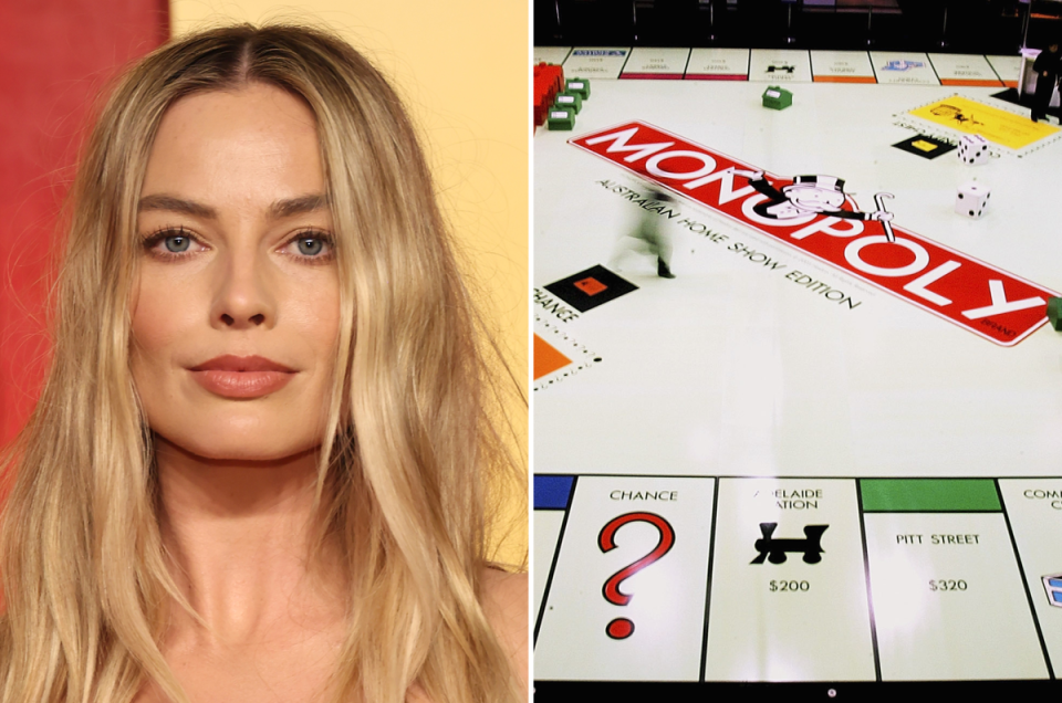 Margot Robbie and game of Monopoly (Getty Images)