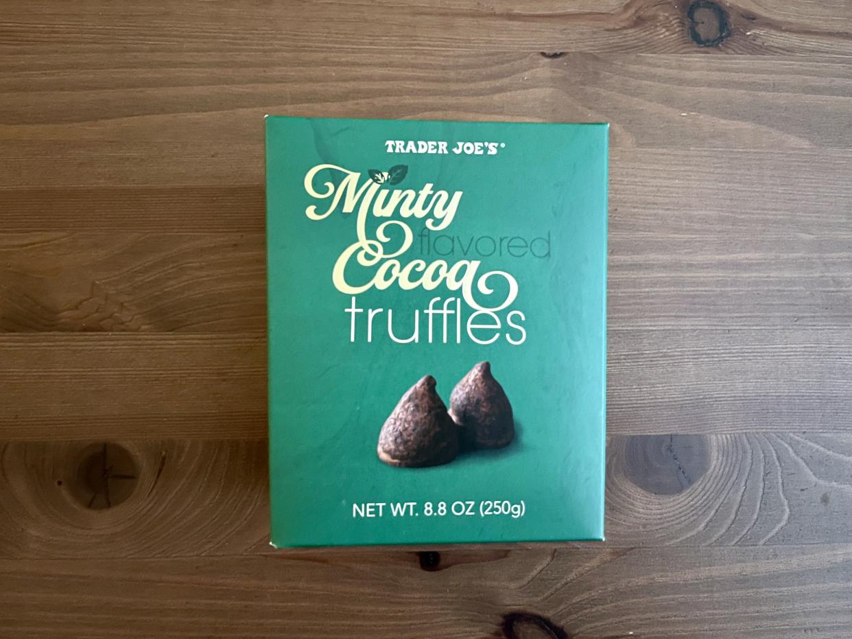 trader joes Minty Flavored Cocoa Truffles