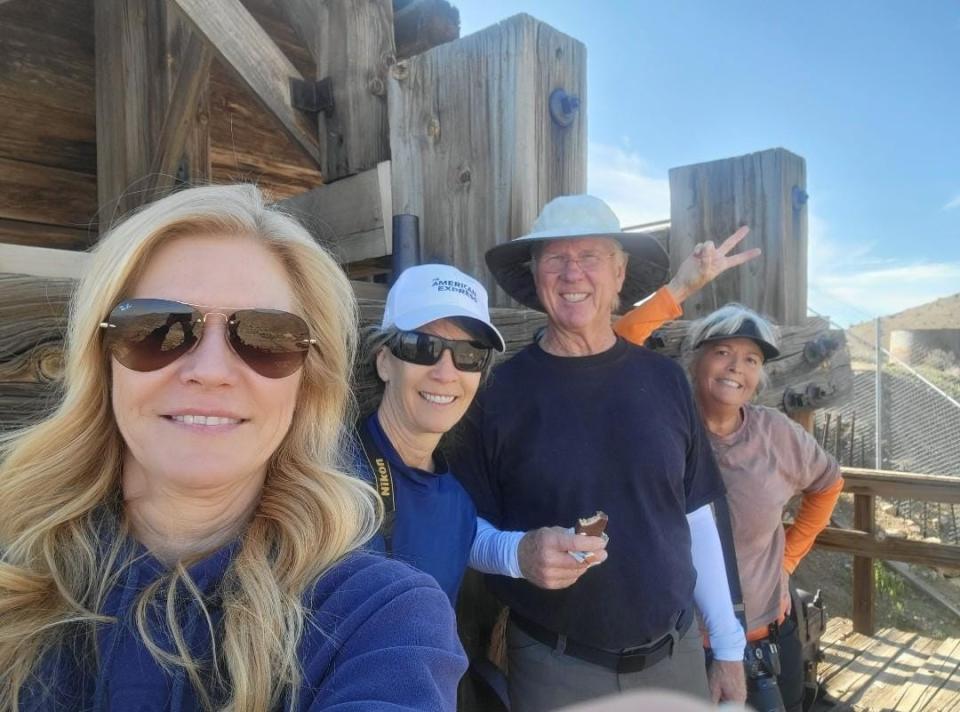 From left, Debbie Miller, Kathleen Miller, Andy Hollinger and Tracy Mitchell hiked together regularly.