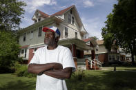 Gerald Armstrong recalls his time working for the old Kansas City Athletics as an attendant and ball boy in the visitor's clubhouse, as he speaks from the home where he grew up and now lives in Kansas City, Mo., on Friday, June 26, 2020. "I think a lot of Black men have been molested and for cultural reasons they just don't come forward to deal with it," he said. "And if you don't deal with it, you're looking at a lot of emotional problems." (AP Photo/Charlie Riedel)