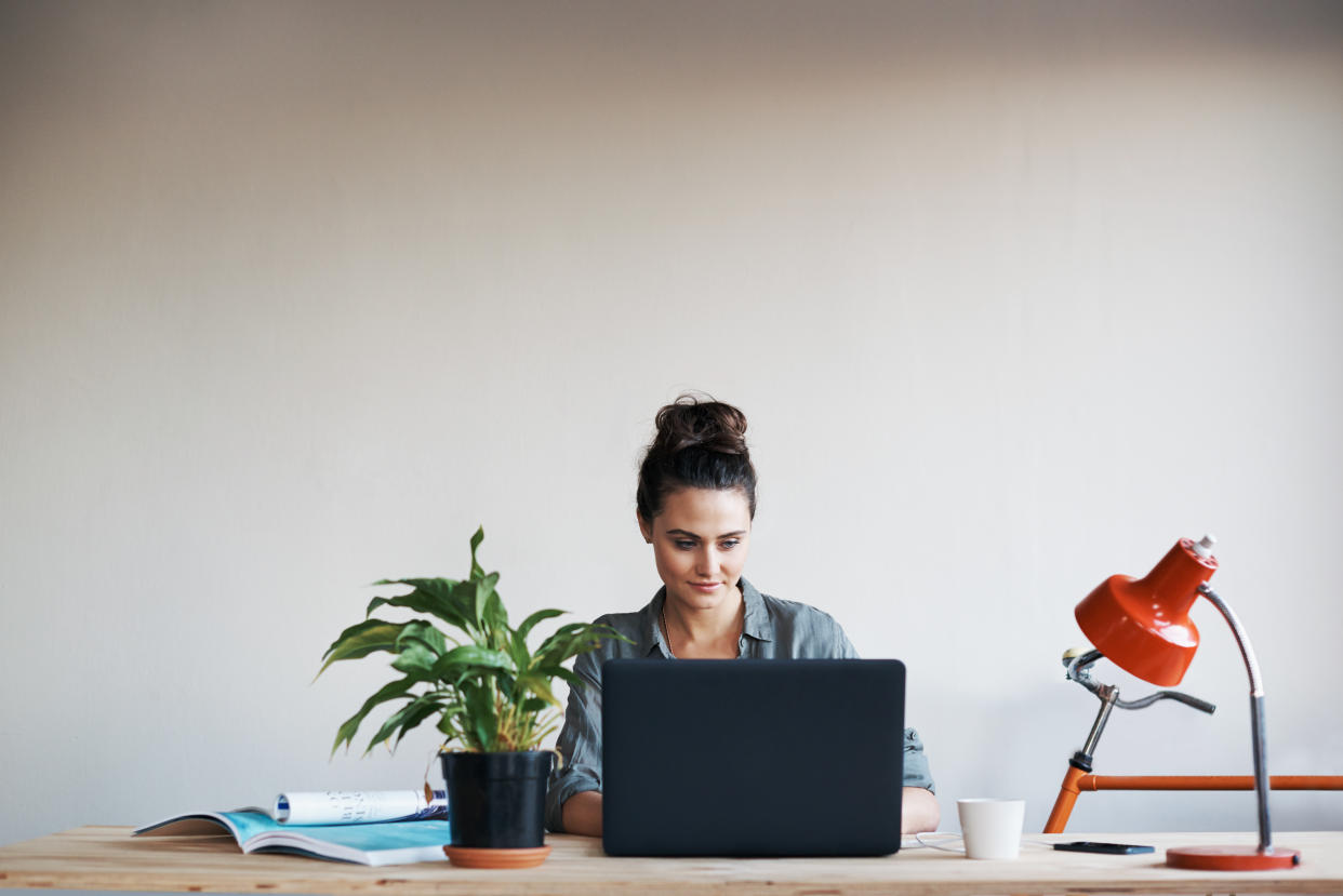 Woman sitting at desk