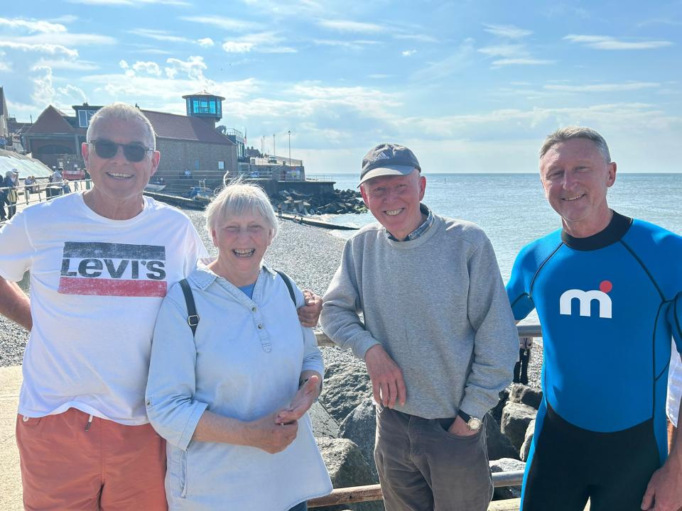 Liberal Democrat supporters Robin Wales, Sue Trevethan, Philip Trevethan, Richard Pierce are optimistic about the upcoming election. (Yahoo News)