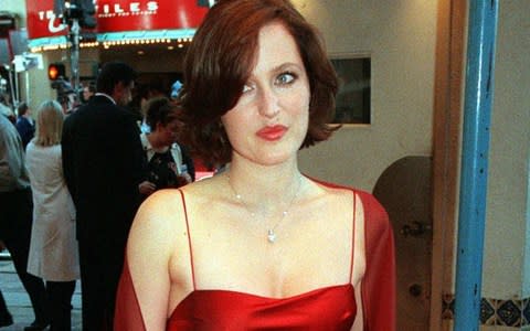 Anderson at the premier of The X-Files in 1998 - Credit: AP