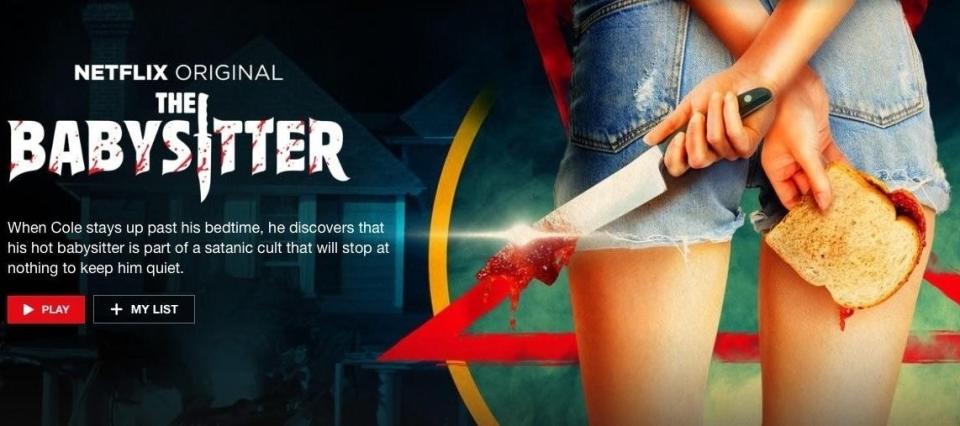 The Babysitter poster featuring two right hands