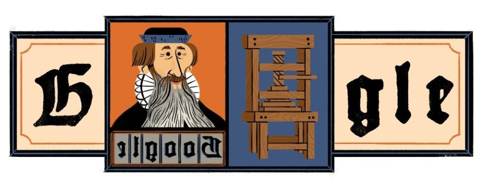 <p>Why is Google Doodle honouring Johannes Gutenberg and what did he invent? </p> (Google )