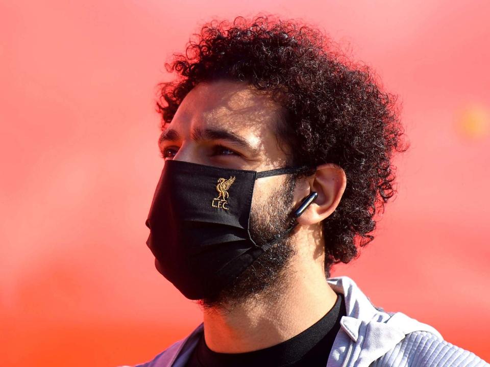 Mohamed Salah arrives at the Etihad Stadium earlier this week: Getty Images