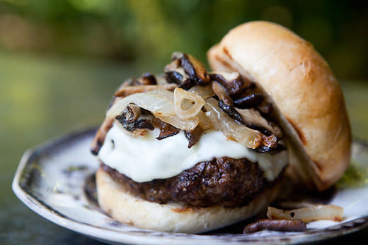 <strong>Get the <a href="http://www.simplyrecipes.com/recipes/grilled_beef_and_mushroom_burger/" target="_blank">Grilled Beef and Mushroom Burge</a>r recipe from Simply Recipes</strong>