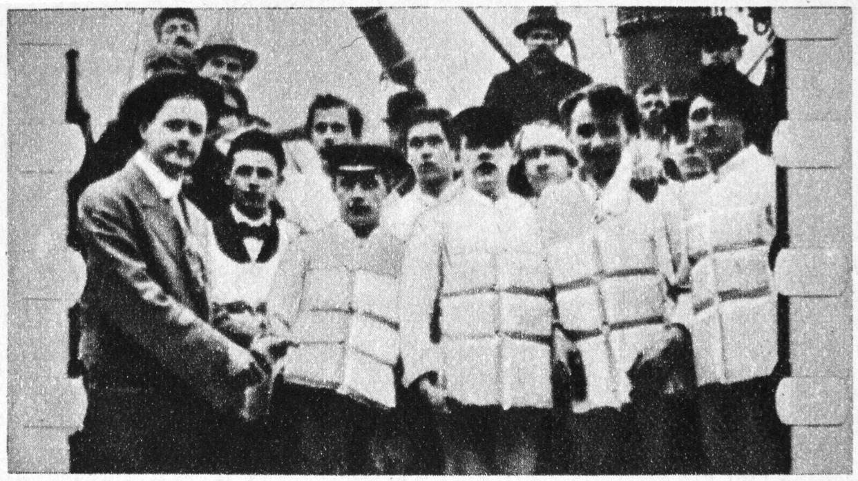 Crew survivors of the Titanic shipwreck in 1912