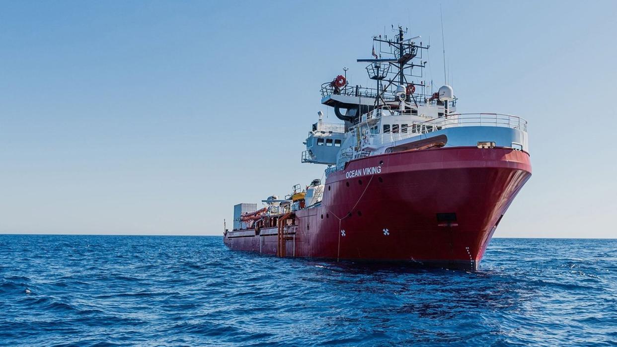 Das private Rettungsschiff «Ocean Viking» der Seenotrettungsorganisation SOS Méditerranée auf dem Mittelmeer.