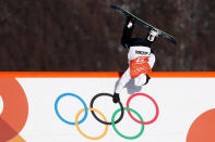 <p>PYEONGCHANG-GUN, SOUTH KOREA – FEBRUARY 08: Yuri Okubo of Japan in action during Slopestyle training ahead of the PyeongChang 2018 Winter Olympic. (Getty Images) </p>