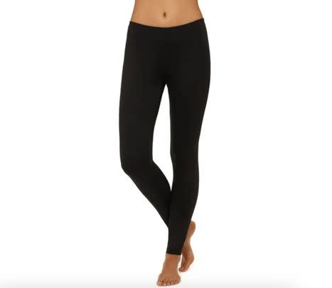 A snuggly pair of stretch microfiber base layer leggings