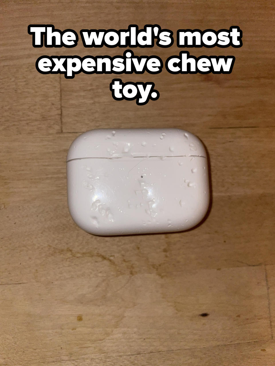 chewed up airpod case