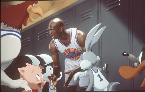 Michael Jordan made his big screen debut in "Space Jam" to mixed reviews, although it was a box-office hit.