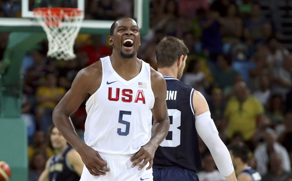 Kevin Durant scored 27 points in Team USA's victory over Argentina. (Reuters)
