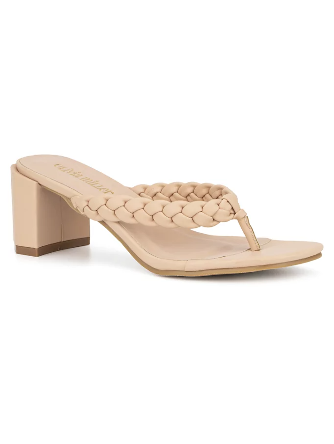 Braid-Strap Heel Sandal